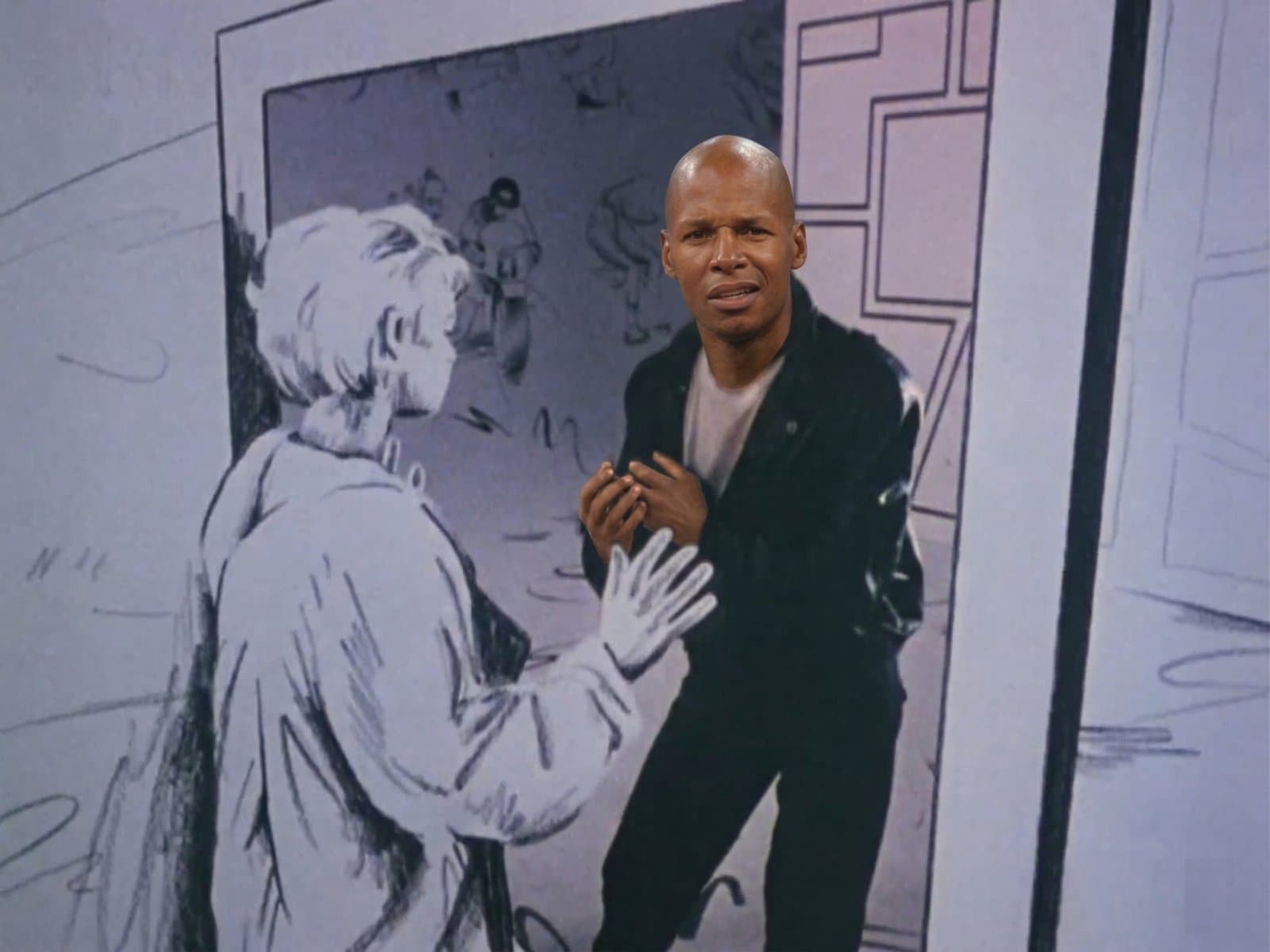 Ray Allen, photoshopped into a pop-art mirror.
